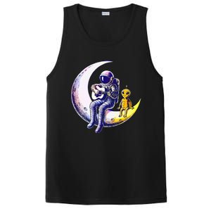 Astronaut Playing Guitar With An Alien On The Moon PosiCharge Competitor Tank