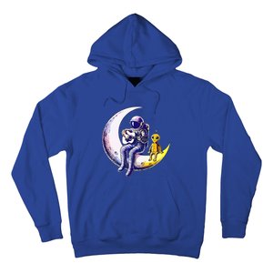 Astronaut Playing Guitar With An Alien On The Moon Hoodie