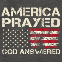 America Prayed God Answered Funny 45 47 Trump Vector Backpack