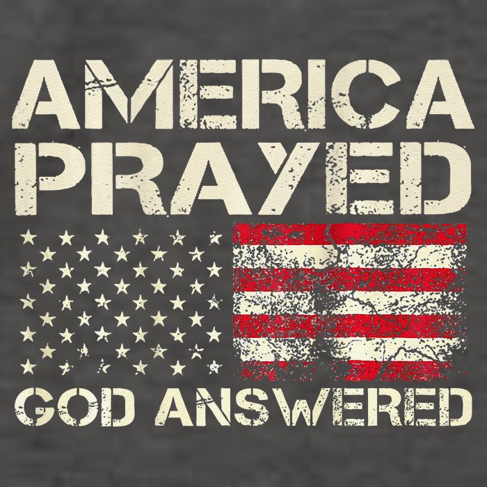 America Prayed God Answered Funny 45 47 Trump Vector Backpack