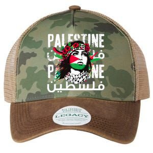 A Palestinian Girl Wearing A Palestinian Bandana Palestine Legacy Tie Dye Trucker Hat