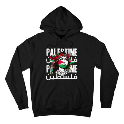 A Palestinian Girl Wearing A Palestinian Bandana Palestine Hoodie