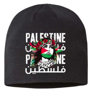 A Palestinian Girl Wearing A Palestinian Bandana Palestine Sustainable Beanie