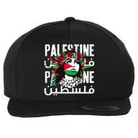 A Palestinian Girl Wearing A Palestinian Bandana Palestine Wool Snapback Cap