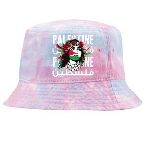 A Palestinian Girl Wearing A Palestinian Bandana Palestine Tie-Dyed Bucket Hat