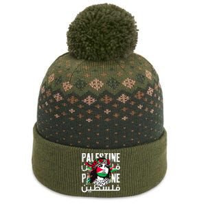 A Palestinian Girl Wearing A Palestinian Bandana Palestine The Baniff Cuffed Pom Beanie