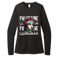 A Palestinian Girl Wearing A Palestinian Bandana Palestine  Womens CVC Long Sleeve Shirt