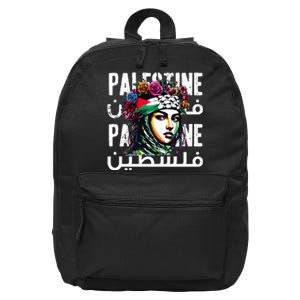 A Palestinian Girl Wearing A Palestinian Bandana Palestine  16 in Basic Backpack