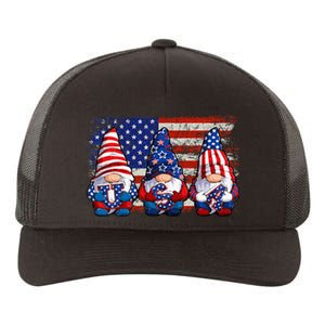 American Patriotic Gnomes USA Independence Day 4th Of July Yupoong Adult 5-Panel Trucker Hat