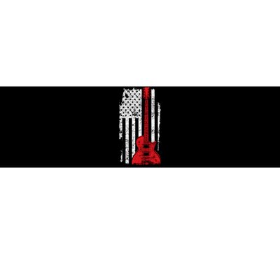 American Pride Guitarist USA Flag Guitar Bumper Sticker