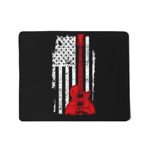 American Pride Guitarist USA Flag Guitar Mousepad