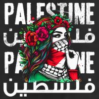 A Palestinian Girl With A Palestinian Bandana Palestine 7 Panel Mesh Trucker Snapback Hat