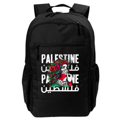 A Palestinian Girl With A Palestinian Bandana Palestine Backpack