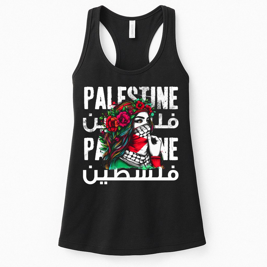 A Palestinian Girl With A Palestinian Bandana Palestine Womens Tank Top