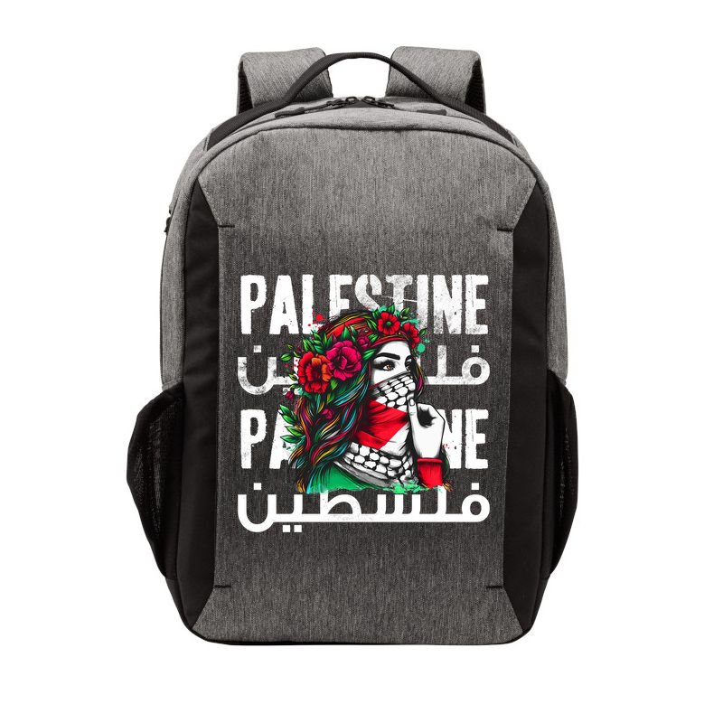A Palestinian Girl With A Palestinian Bandana Palestine Vector Backpack