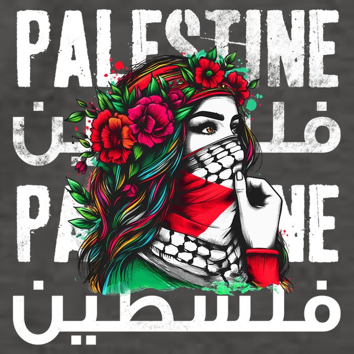 A Palestinian Girl With A Palestinian Bandana Palestine Vector Backpack
