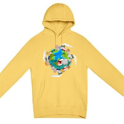 Air Pollution Global Warming Renewable Energy Gift Premium Pullover Hoodie