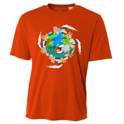 Air Pollution Global Warming Renewable Energy Gift Cooling Performance Crew T-Shirt