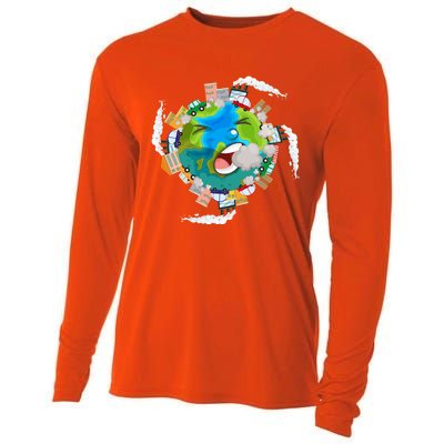 Air Pollution Global Warming Renewable Energy Gift Cooling Performance Long Sleeve Crew