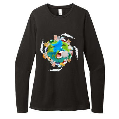 Air Pollution Global Warming Renewable Energy Gift Womens CVC Long Sleeve Shirt