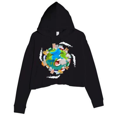 Air Pollution Global Warming Renewable Energy Gift Crop Fleece Hoodie