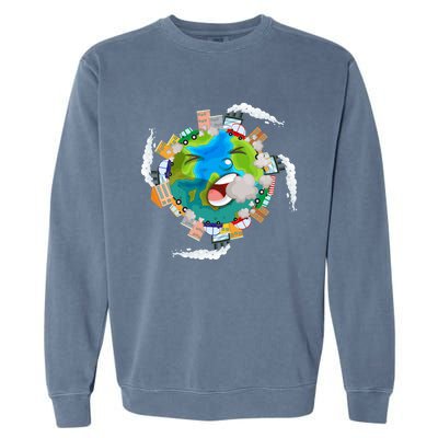 Air Pollution Global Warming Renewable Energy Gift Garment-Dyed Sweatshirt