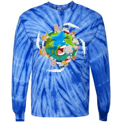 Air Pollution Global Warming Renewable Energy Gift Tie-Dye Long Sleeve Shirt