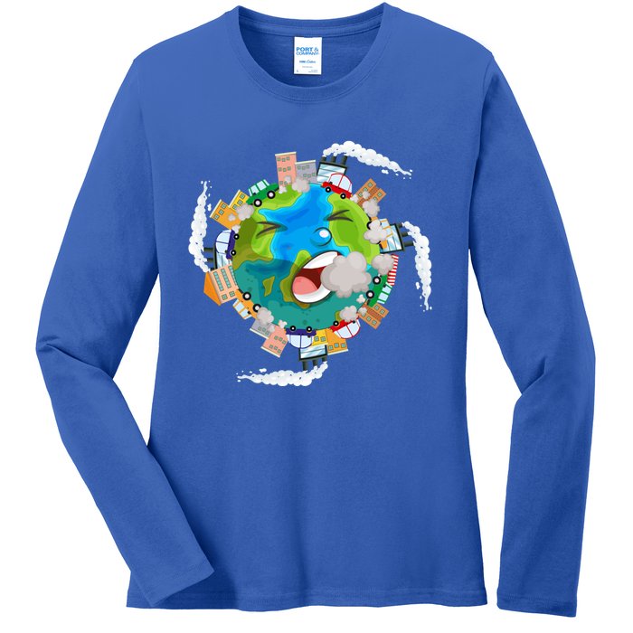 Air Pollution Global Warming Renewable Energy Gift Ladies Long Sleeve Shirt