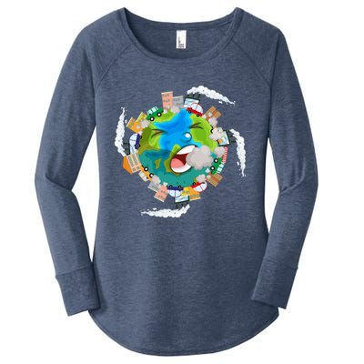 Air Pollution Global Warming Renewable Energy Gift Women's Perfect Tri Tunic Long Sleeve Shirt