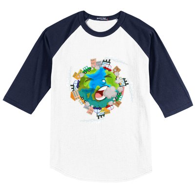 Air Pollution Global Warming Renewable Energy Gift Baseball Sleeve Shirt