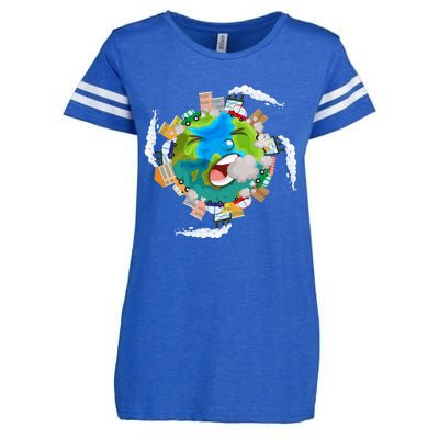 Air Pollution Global Warming Renewable Energy Gift Enza Ladies Jersey Football T-Shirt