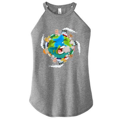 Air Pollution Global Warming Renewable Energy Gift Women’s Perfect Tri Rocker Tank