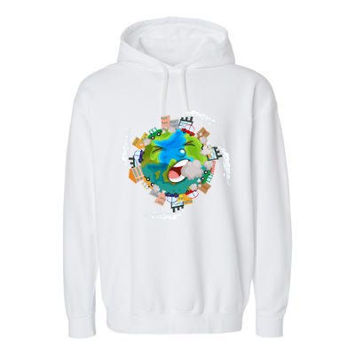 Air Pollution Global Warming Renewable Energy Gift Garment-Dyed Fleece Hoodie