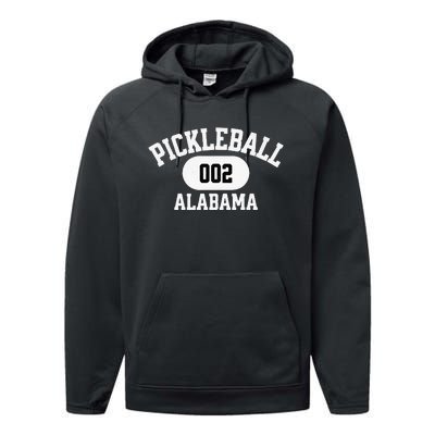 Alabama Pickleball Graphic Pickleballers Performance Fleece Hoodie