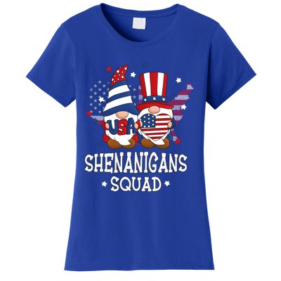 American Patriotic Gnomes Shenanigans Squad Fourth Of July Gift Women's T-Shirt