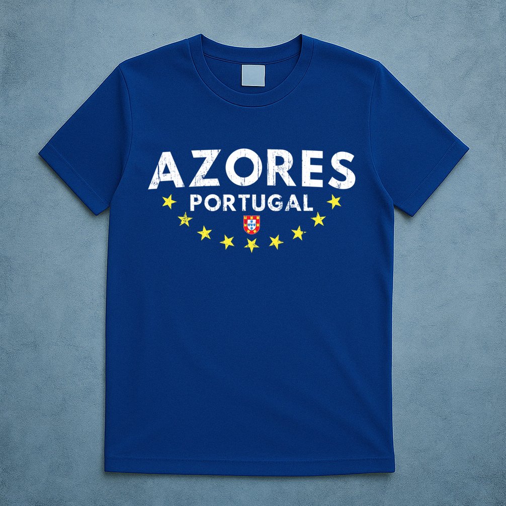 Azores Portugal Gift Distressed Souvenir Vacation Azorean Funny Gift T-Shirt