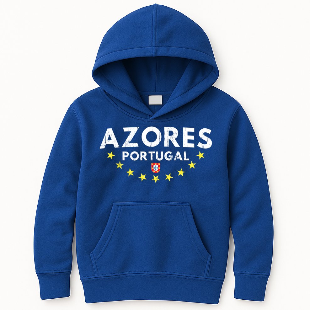 Azores Portugal Gift Distressed Souvenir Vacation Azorean Funny Gift Kids Hoodie