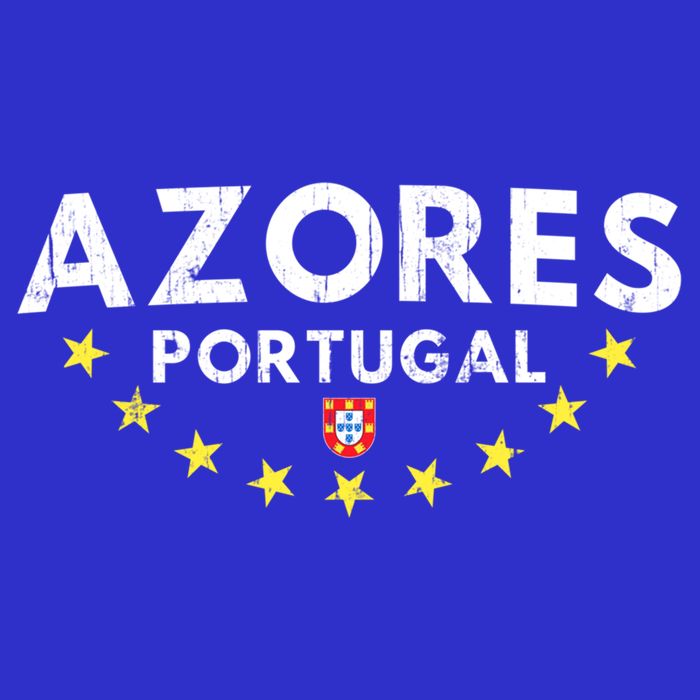 Azores Portugal Gift Distressed Souvenir Vacation Azorean Funny Gift Zip Tote Bag