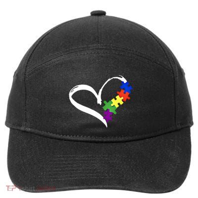 Autism Puzzle Gift Love Gift Gift 7-Panel Snapback Hat