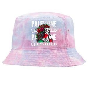 A Palestinian Girl Wearing A Palestinian Bandana Palestine Tie-Dyed Bucket Hat