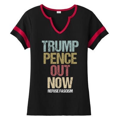 Antitrump Protest Gift Ladies Halftime Notch Neck Tee