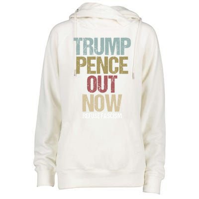 Antitrump Protest Gift Womens Funnel Neck Pullover Hood