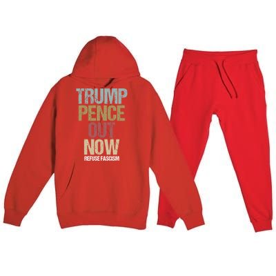 Antitrump Protest Gift Premium Hooded Sweatsuit Set