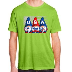 American Patriotic Gnomes Usa 4th Of July Meaningful Gift Adult ChromaSoft Performance T-Shirt