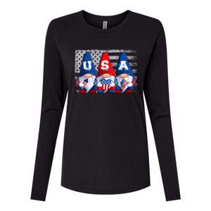 American Patriotic Gnomes Usa 4th Of July Meaningful Gift Womens Cotton Relaxed Long Sleeve T-Shirt