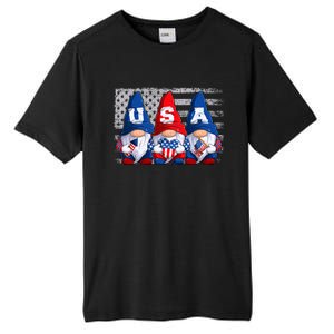 American Patriotic Gnomes Usa 4th Of July Meaningful Gift Tall Fusion ChromaSoft Performance T-Shirt