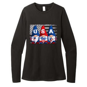 American Patriotic Gnomes Usa 4th Of July Meaningful Gift Womens CVC Long Sleeve Shirt