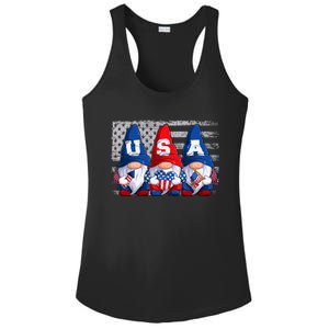 American Patriotic Gnomes Usa 4th Of July Meaningful Gift Ladies PosiCharge Competitor Racerback Tank