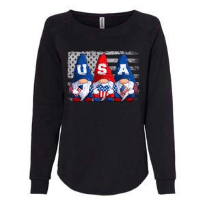 American Patriotic Gnomes Usa 4th Of July Meaningful Gift Womens California Wash Sweatshirt