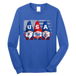 American Patriotic Gnomes Usa 4th Of July Meaningful Gift Long Sleeve Shirt